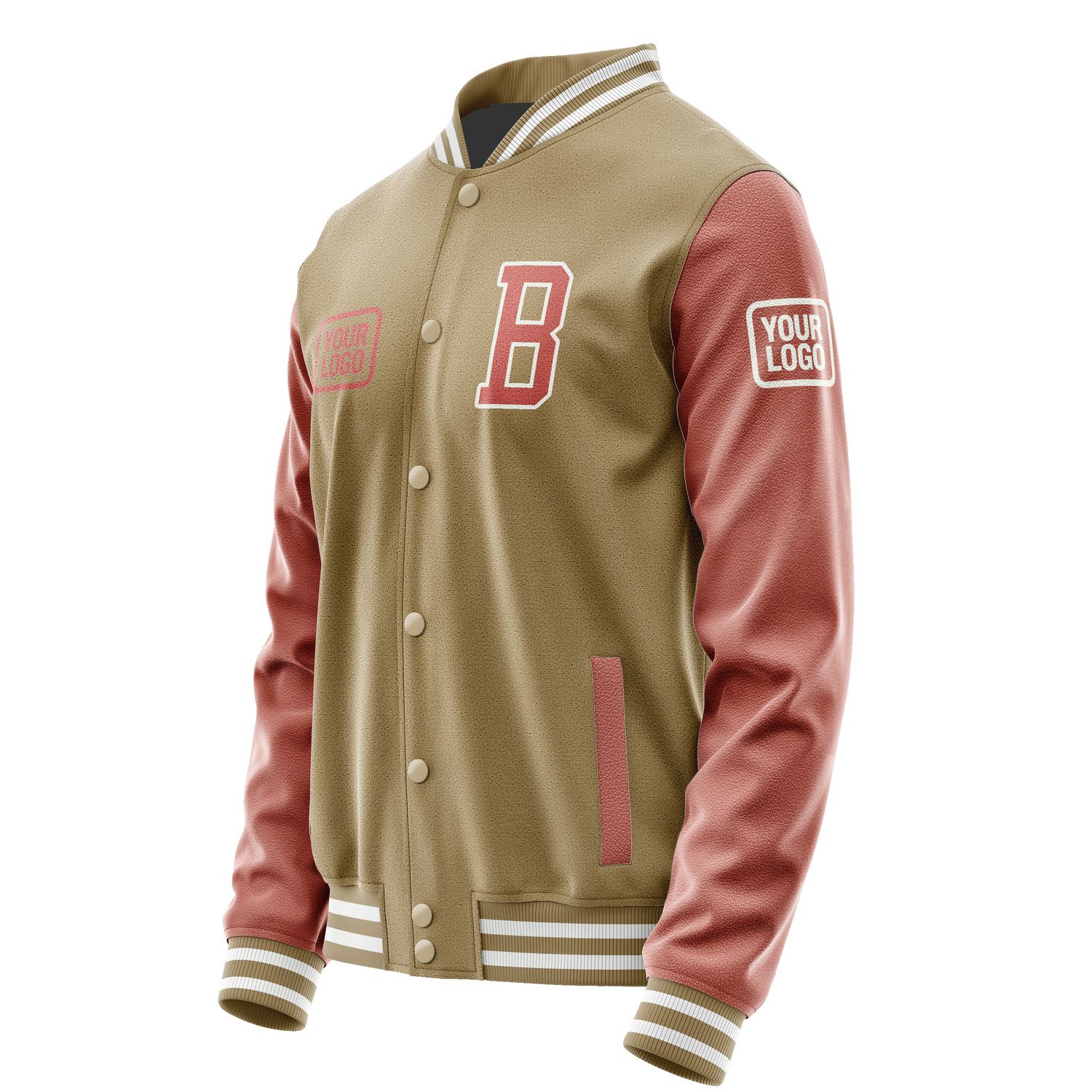 Maßgeschneidertes Hellkhaki Kupferrose Jacke JA252529251818292918