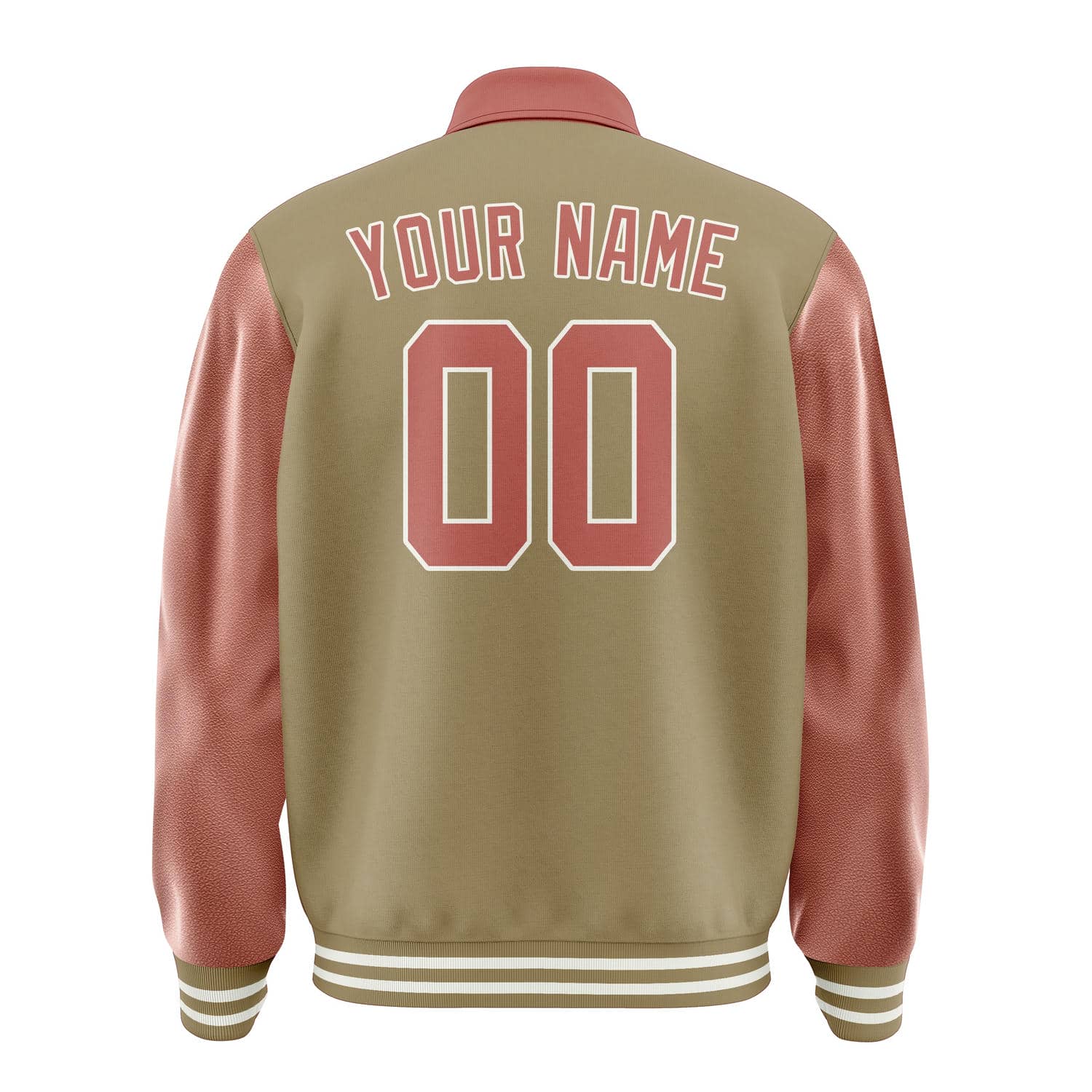Maßgeschneidertes Hellkhaki Kupferrose Jacke