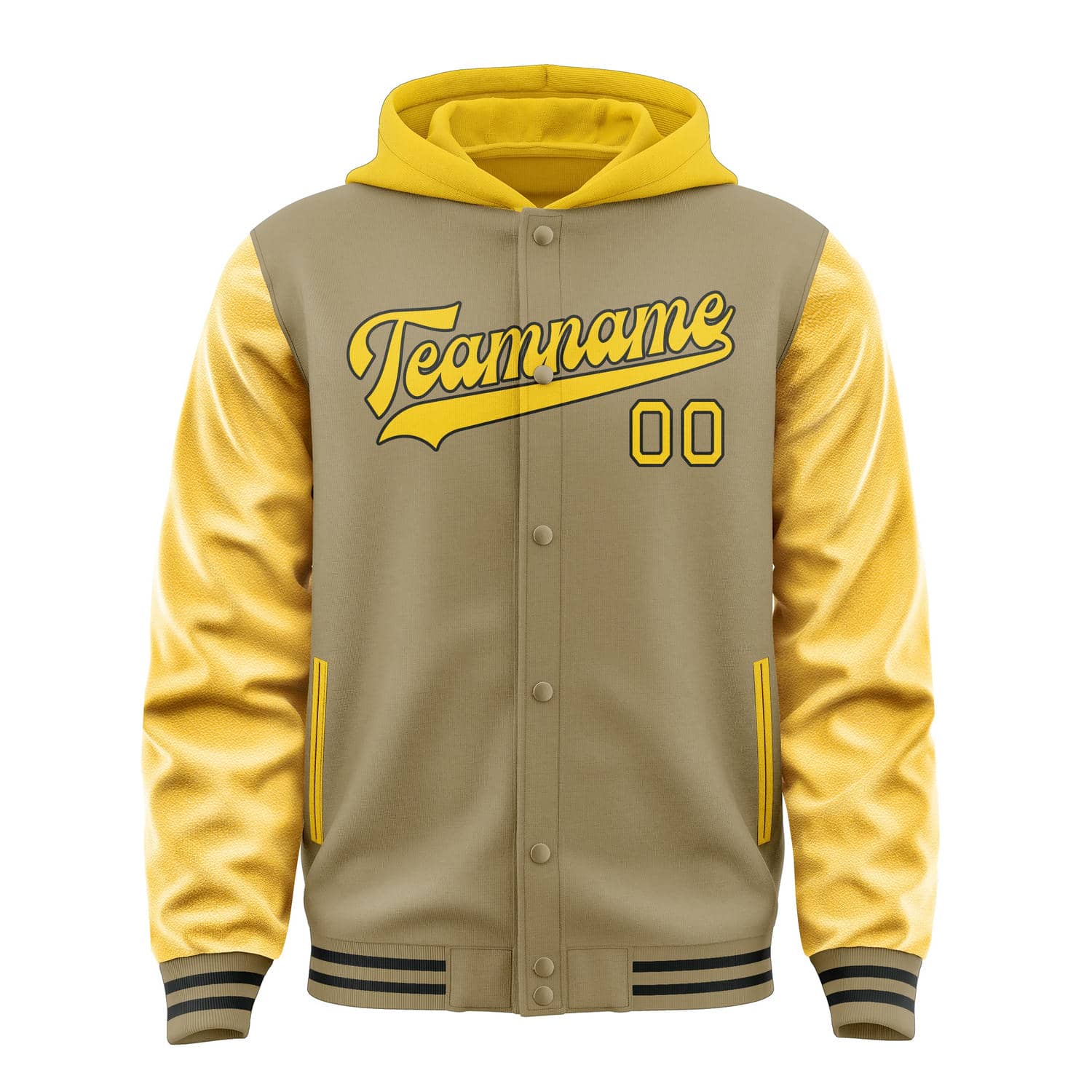 Maßgeschneidertes Hellkhaki Gold Jacke