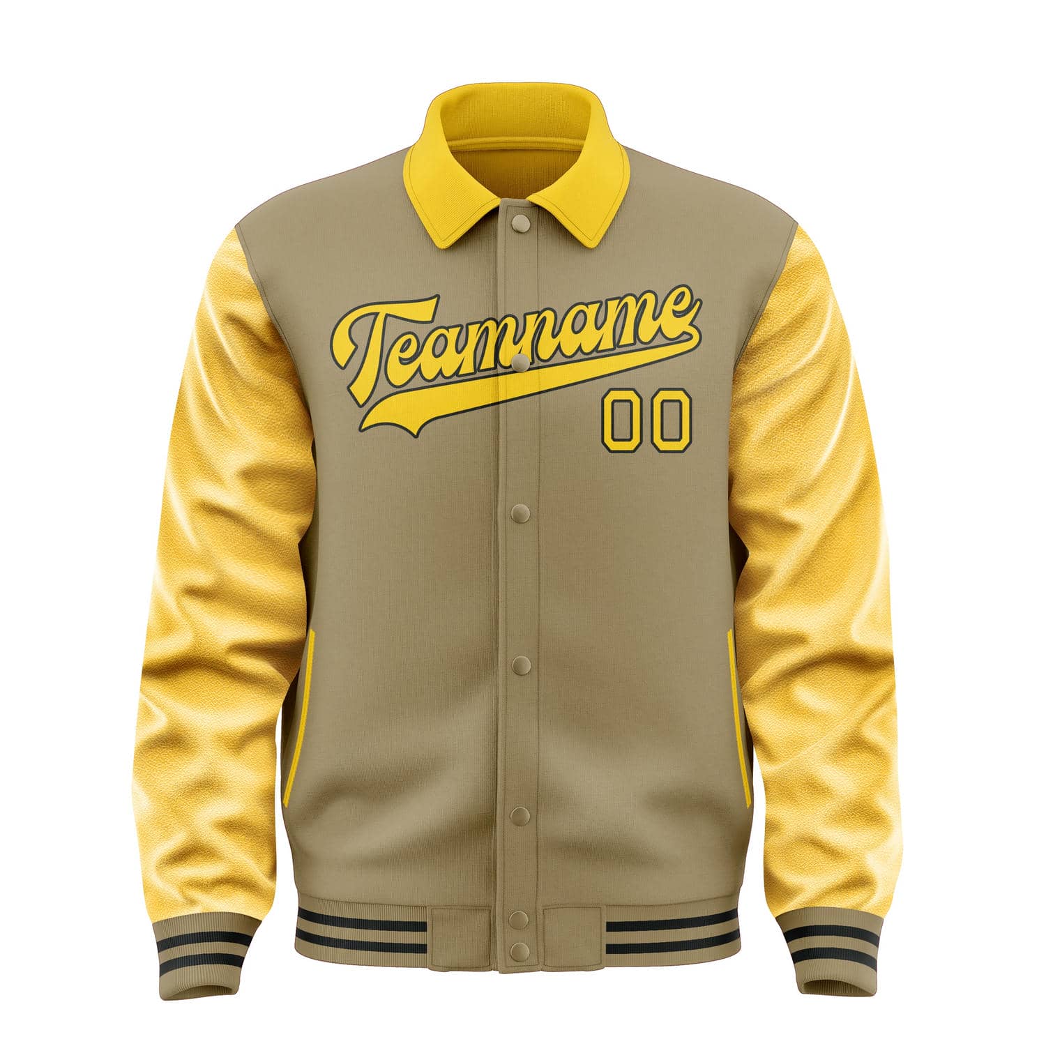 Maßgeschneidertes Hellkhaki Gold Jacke