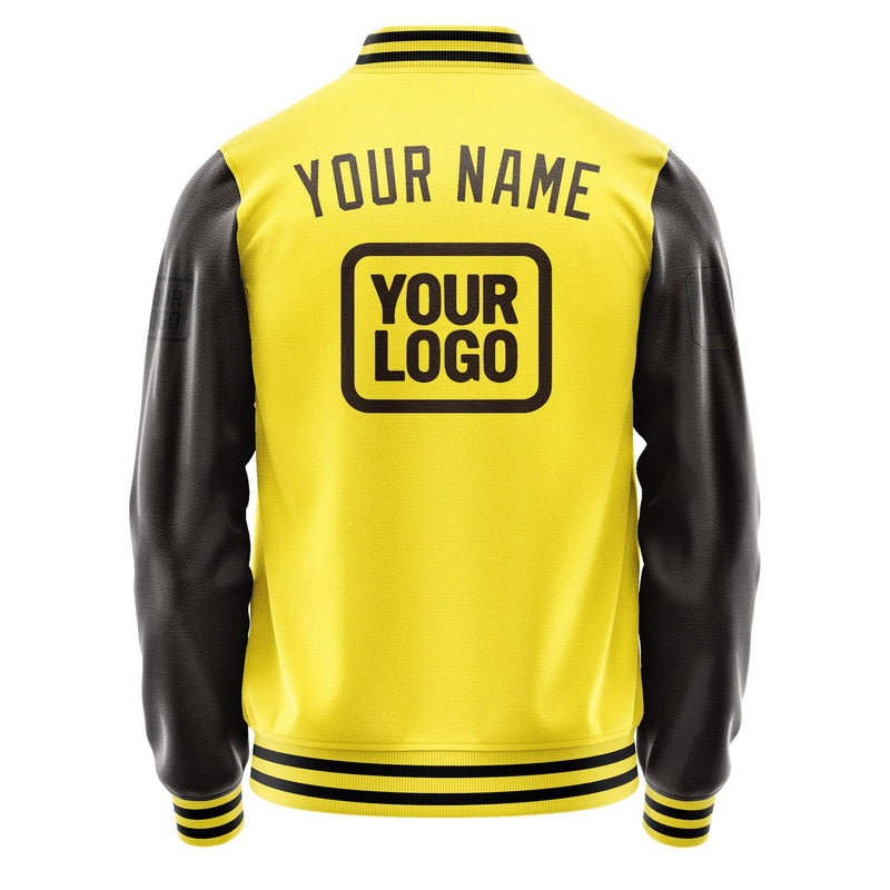 Maßgeschneidertes Blassgelb Braun Jacke JA262601261717010117