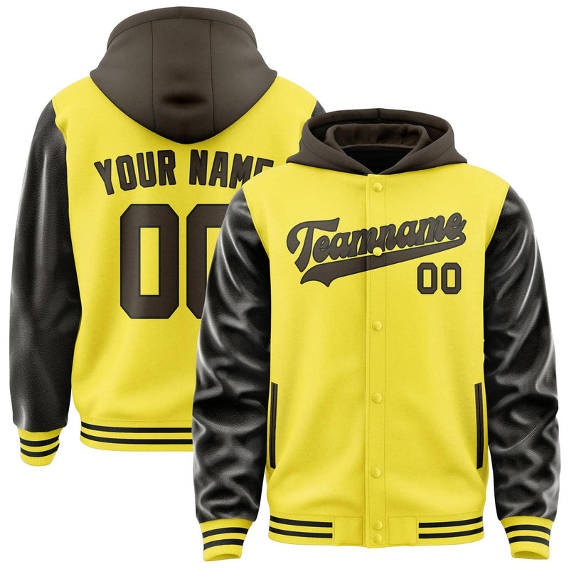 Maßgeschneidertes Blassgelb Braun Jacke JA262601261717010117