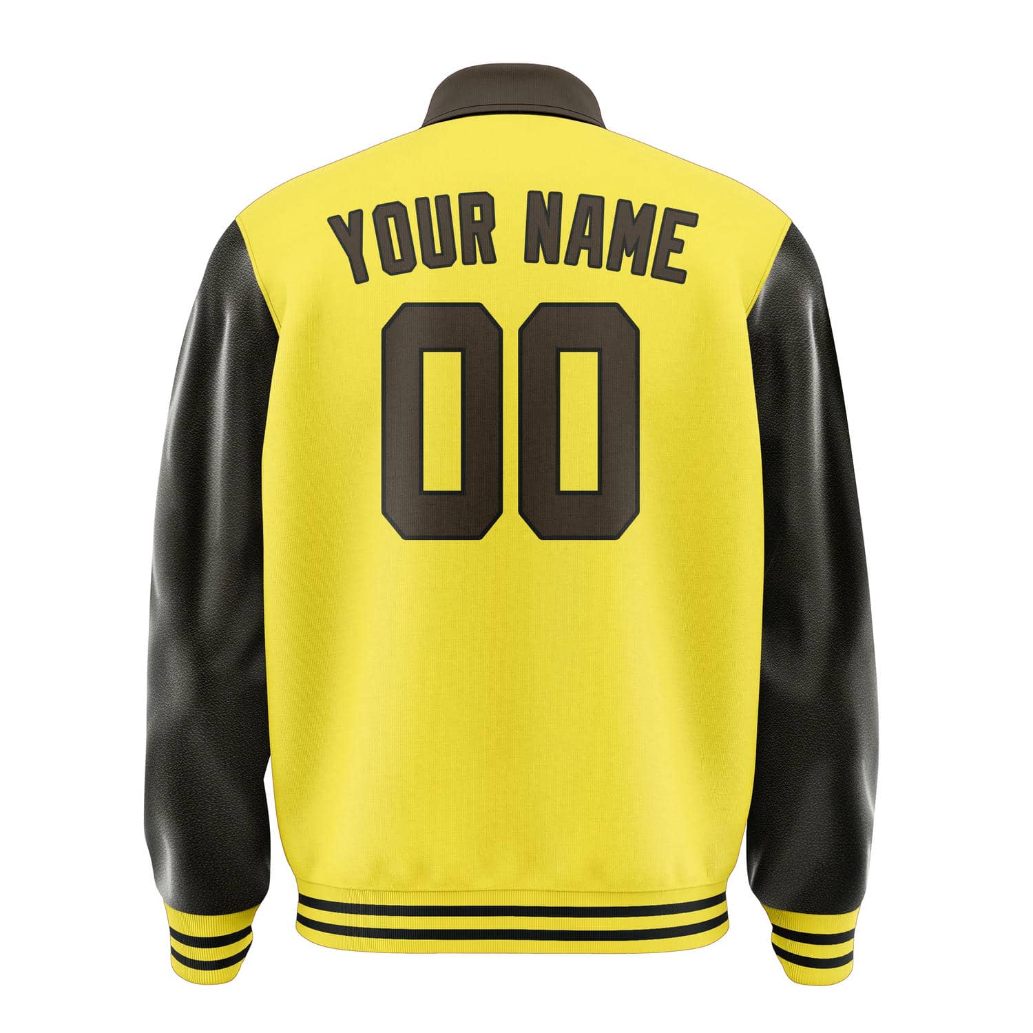Maßgeschneidertes Blassgelb Braun Jacke