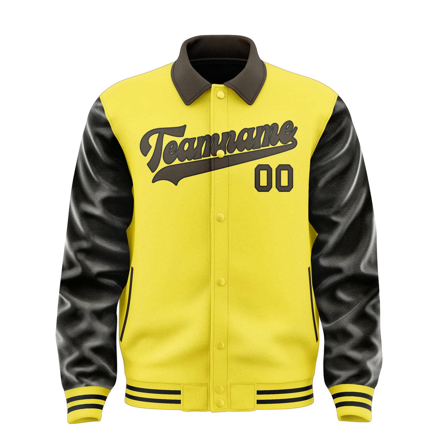 Maßgeschneidertes Blassgelb Braun Jacke