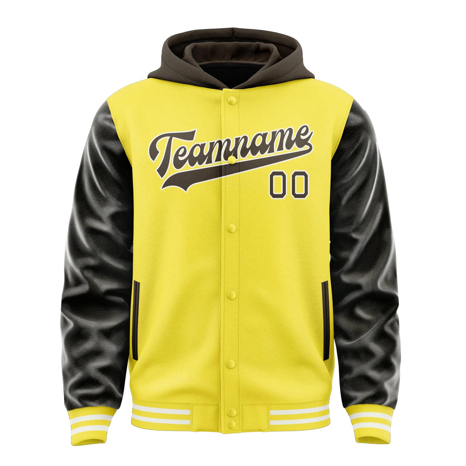 Maßgeschneidertes Blassgelb Braun Jacke