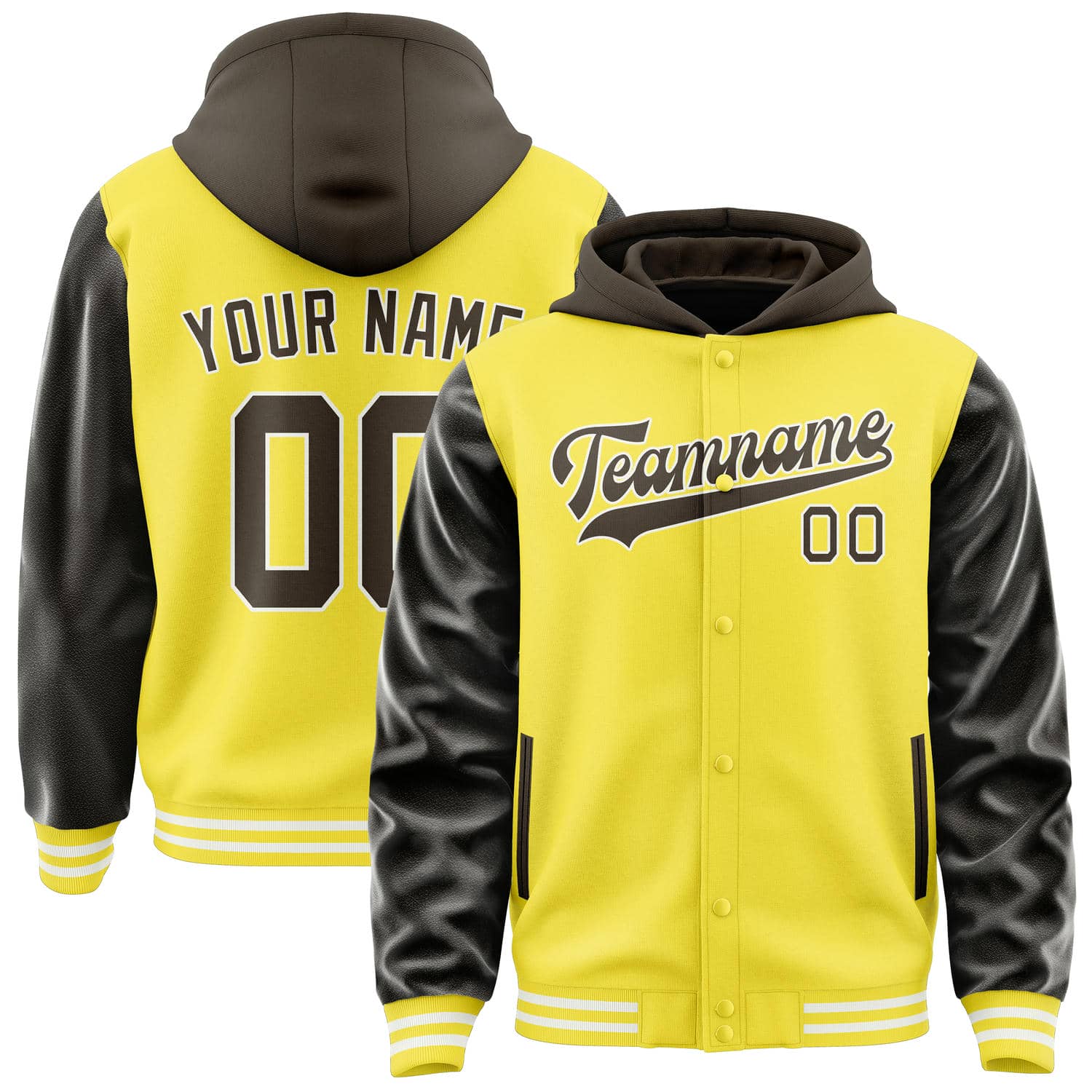 Maßgeschneidertes Blassgelb Braun Jacke