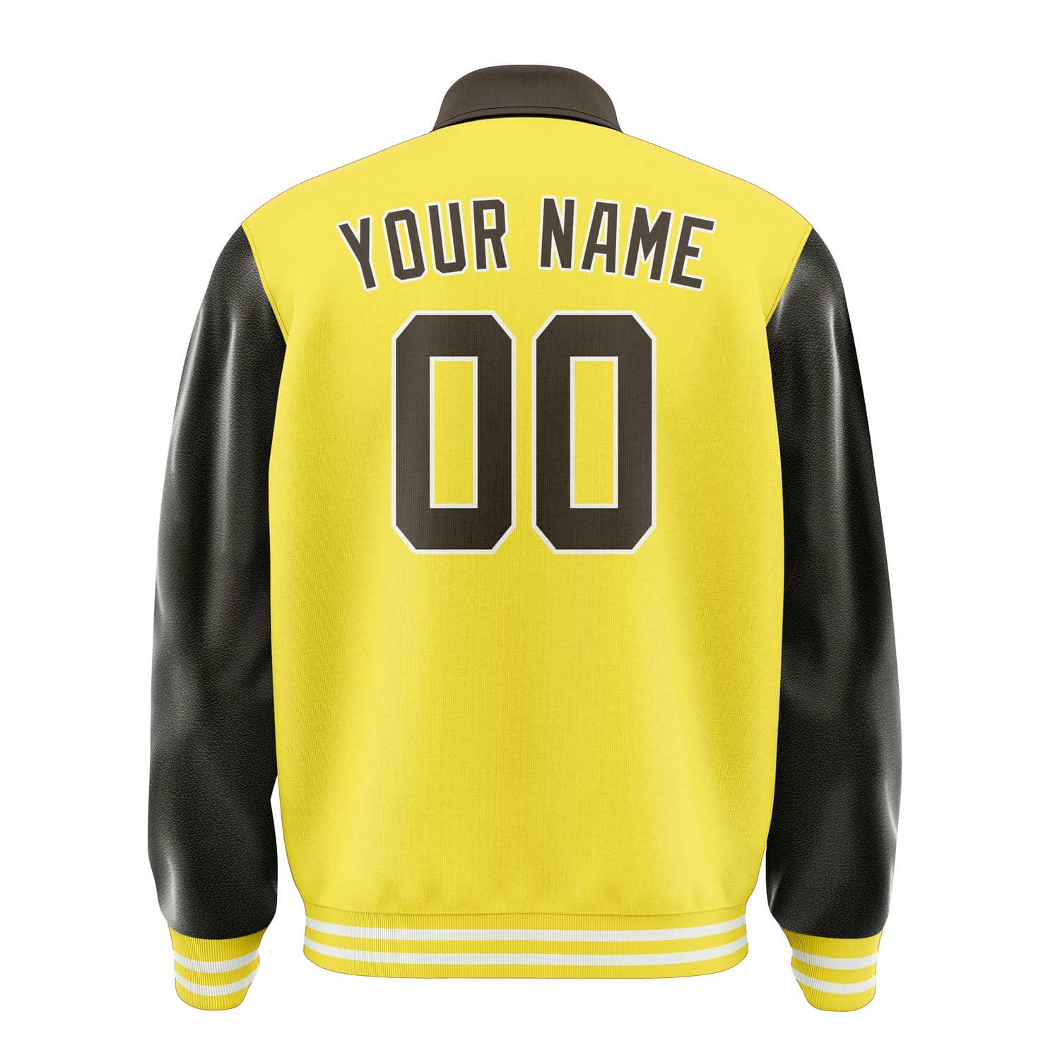 Maßgeschneidertes Blassgelb Braun Jacke