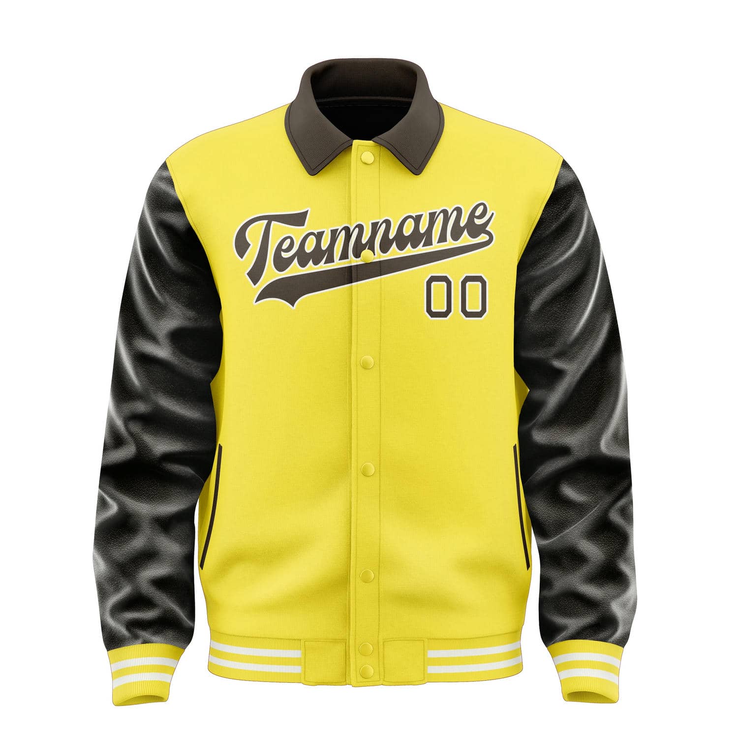 Maßgeschneidertes Blassgelb Braun Jacke