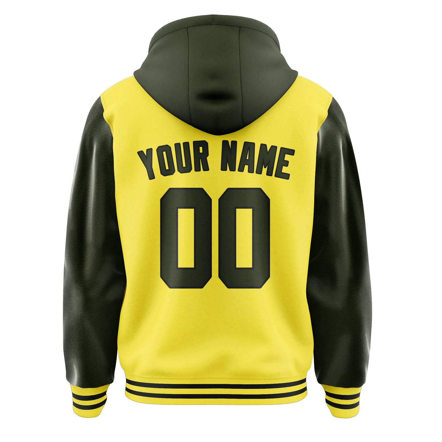 Maßgeschneidertes Blassgelb Dunkles Oliv Jacke