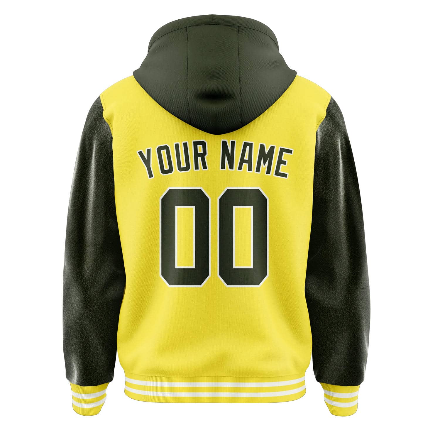 Maßgeschneidertes Blassgelb Dunkles Oliv Jacke