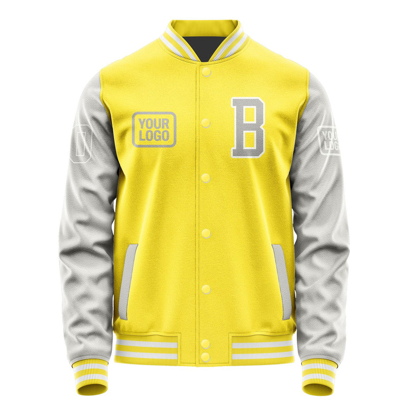 Maßgeschneidertes Blassgelb Grau Jacke JA262604261818040418