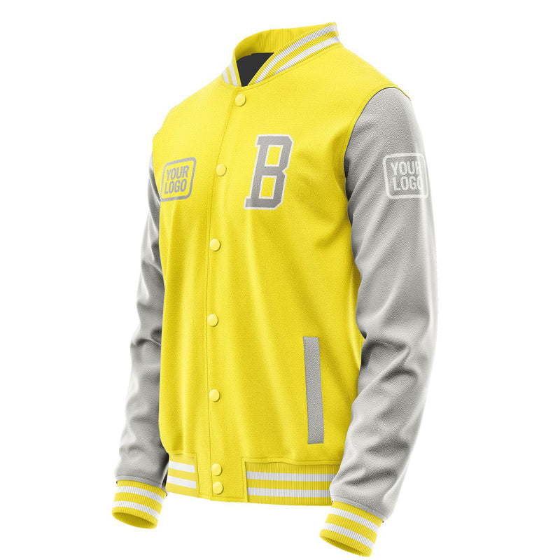 Maßgeschneidertes Blassgelb Grau Jacke JA262604261818040418