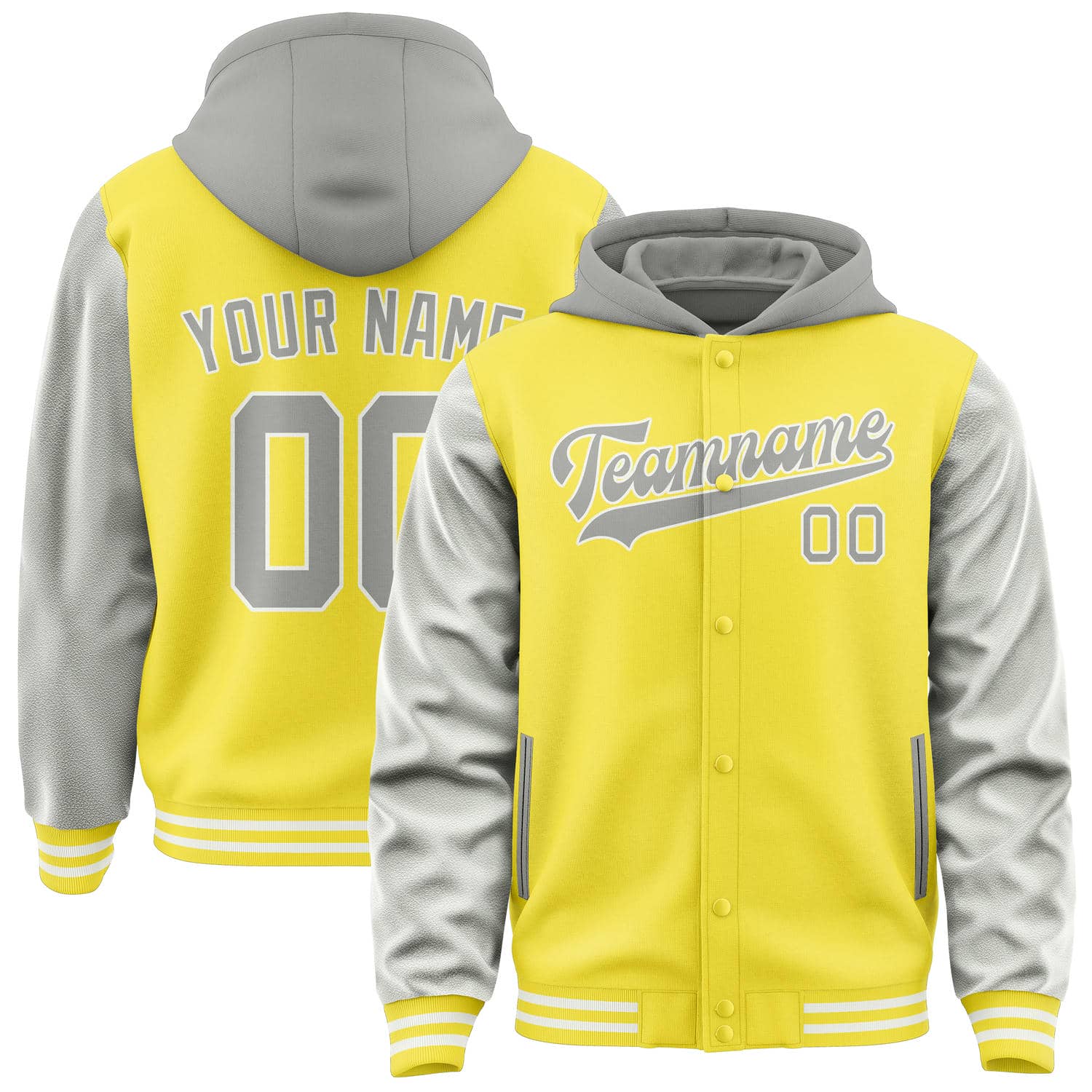 Maßgeschneidertes Blassgelb Grau Jacke