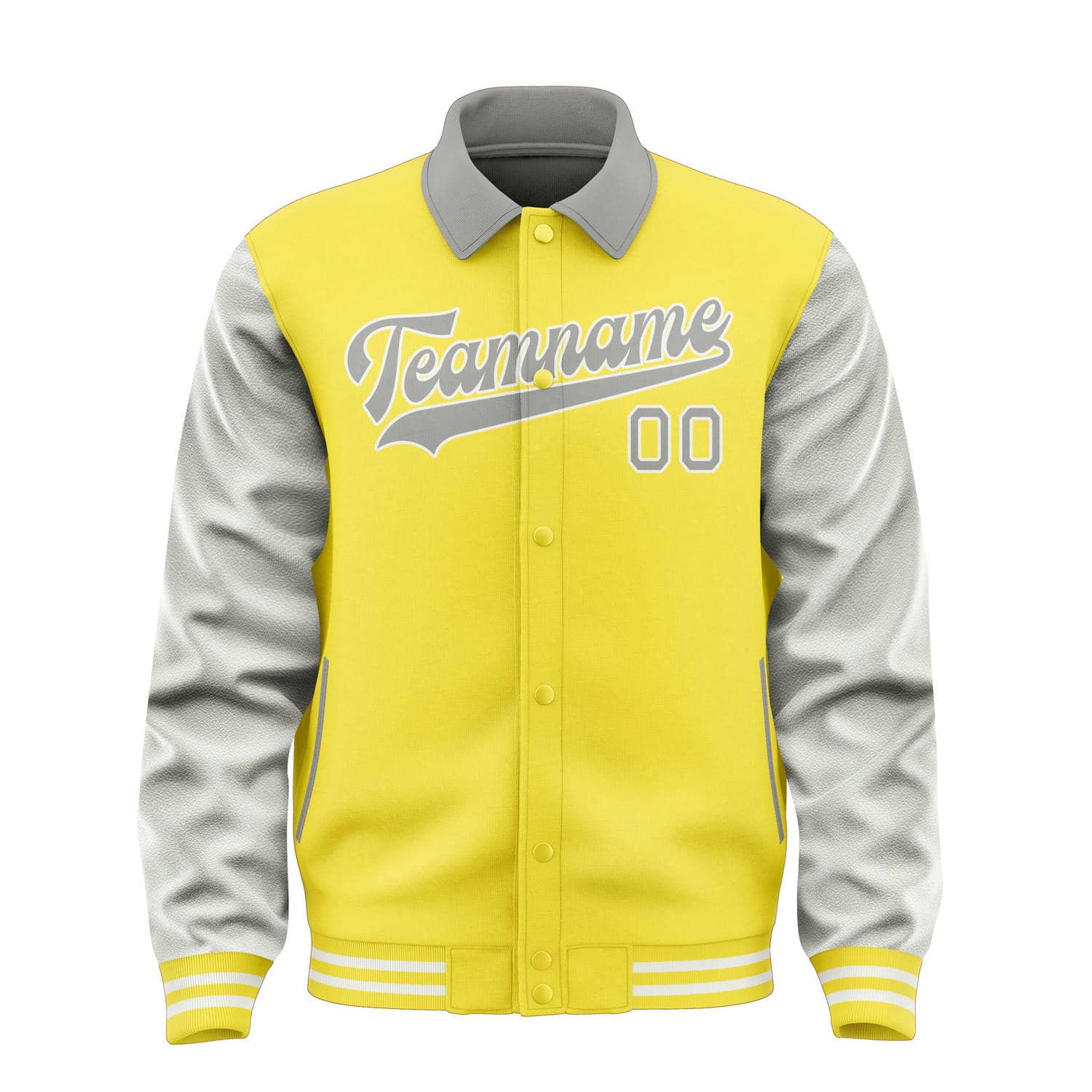 Maßgeschneidertes Blassgelb Grau Jacke