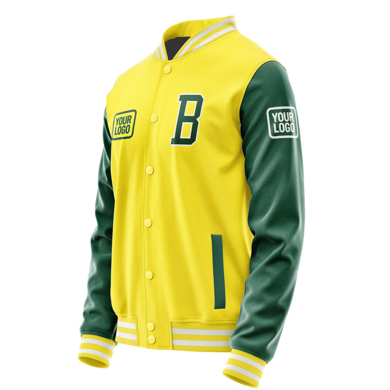 Maßgeschneidertes Blassgelb Moosgrün Jacke JA262605261818050518