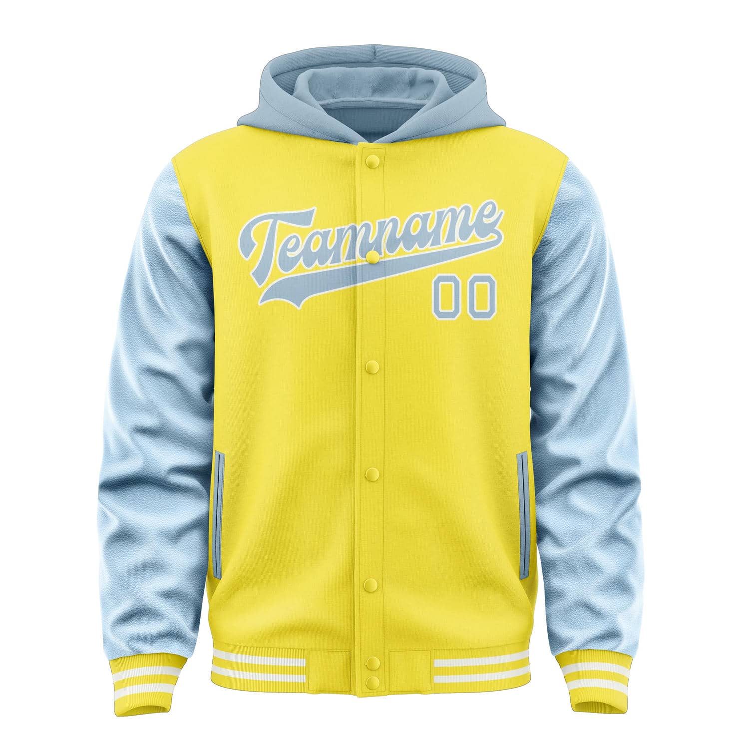 Maßgeschneidertes Blassgelb Hellblau Jacke