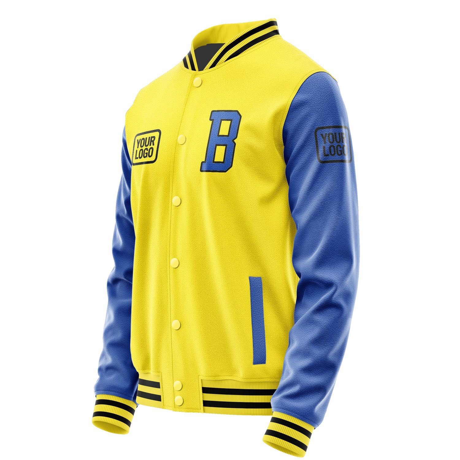 Maßgeschneidertes Blassgelb Himmelblau Jacke JA262609261717090917