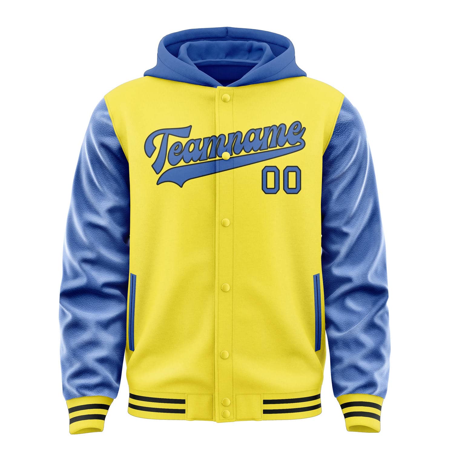 Maßgeschneidertes Blassgelb Himmelblau Jacke