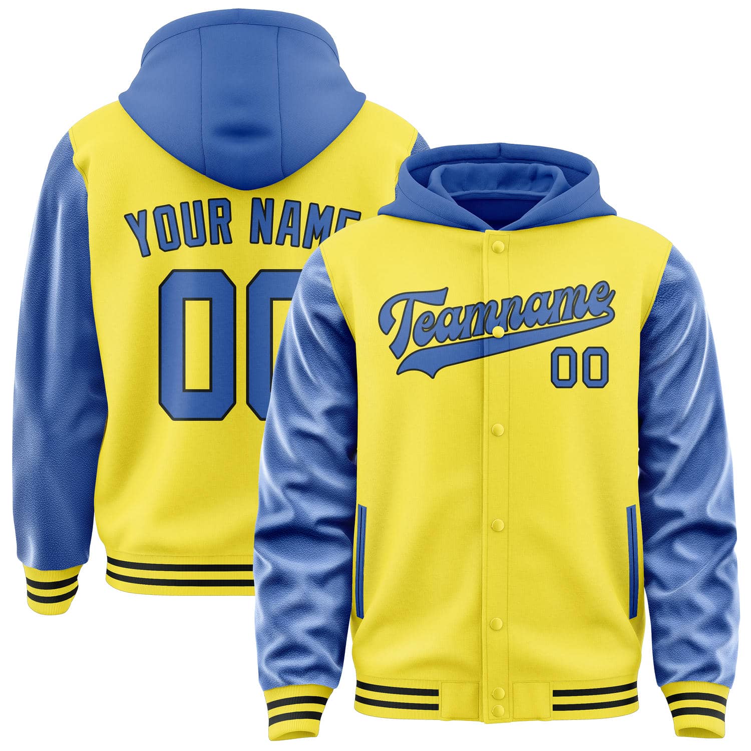 Maßgeschneidertes Blassgelb Himmelblau Jacke