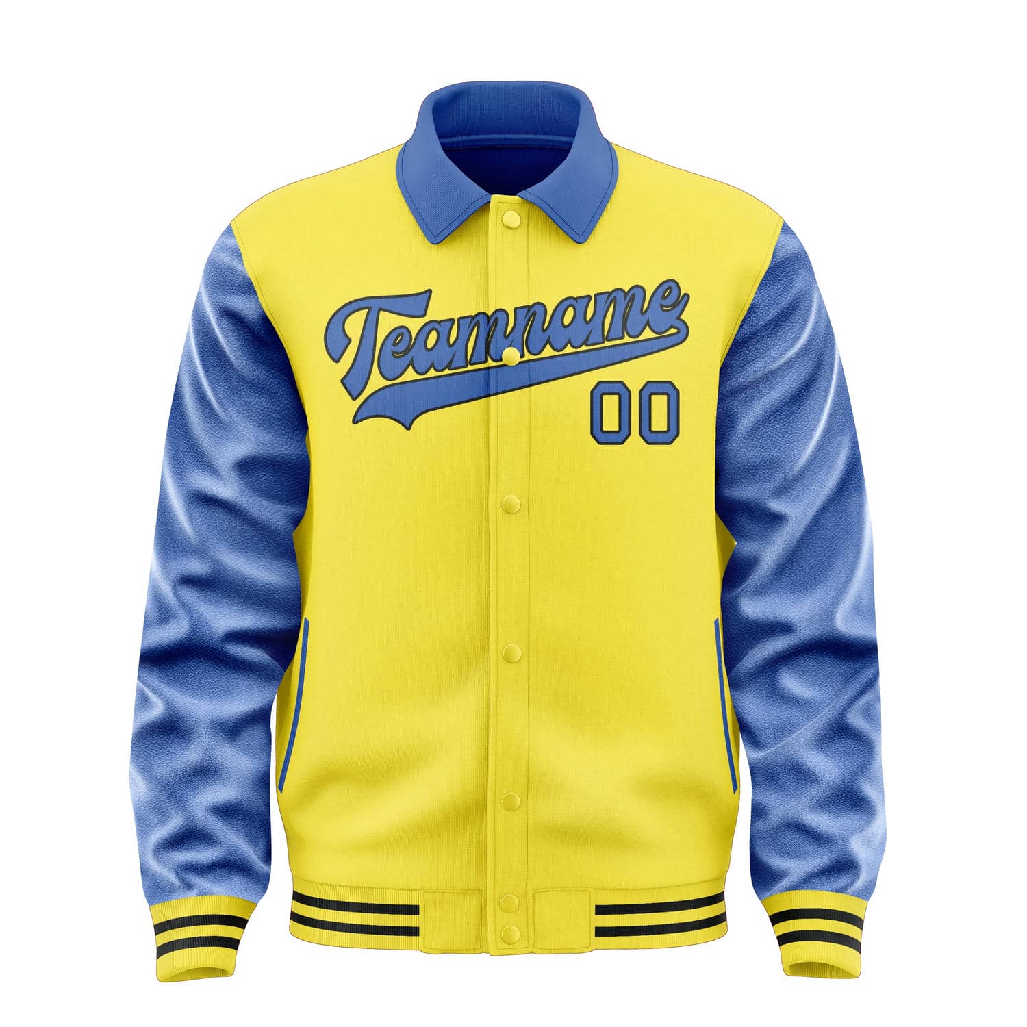 Maßgeschneidertes Blassgelb Himmelblau Jacke