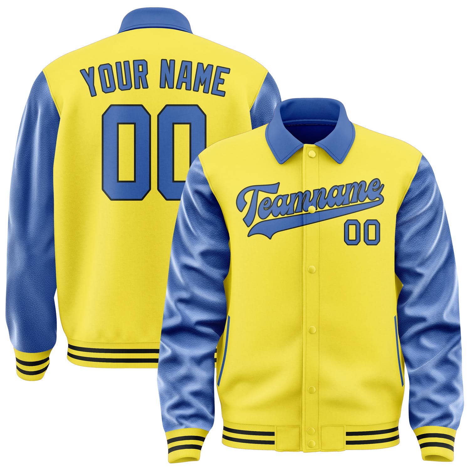Maßgeschneidertes Blassgelb Himmelblau Jacke JA262609261717090917