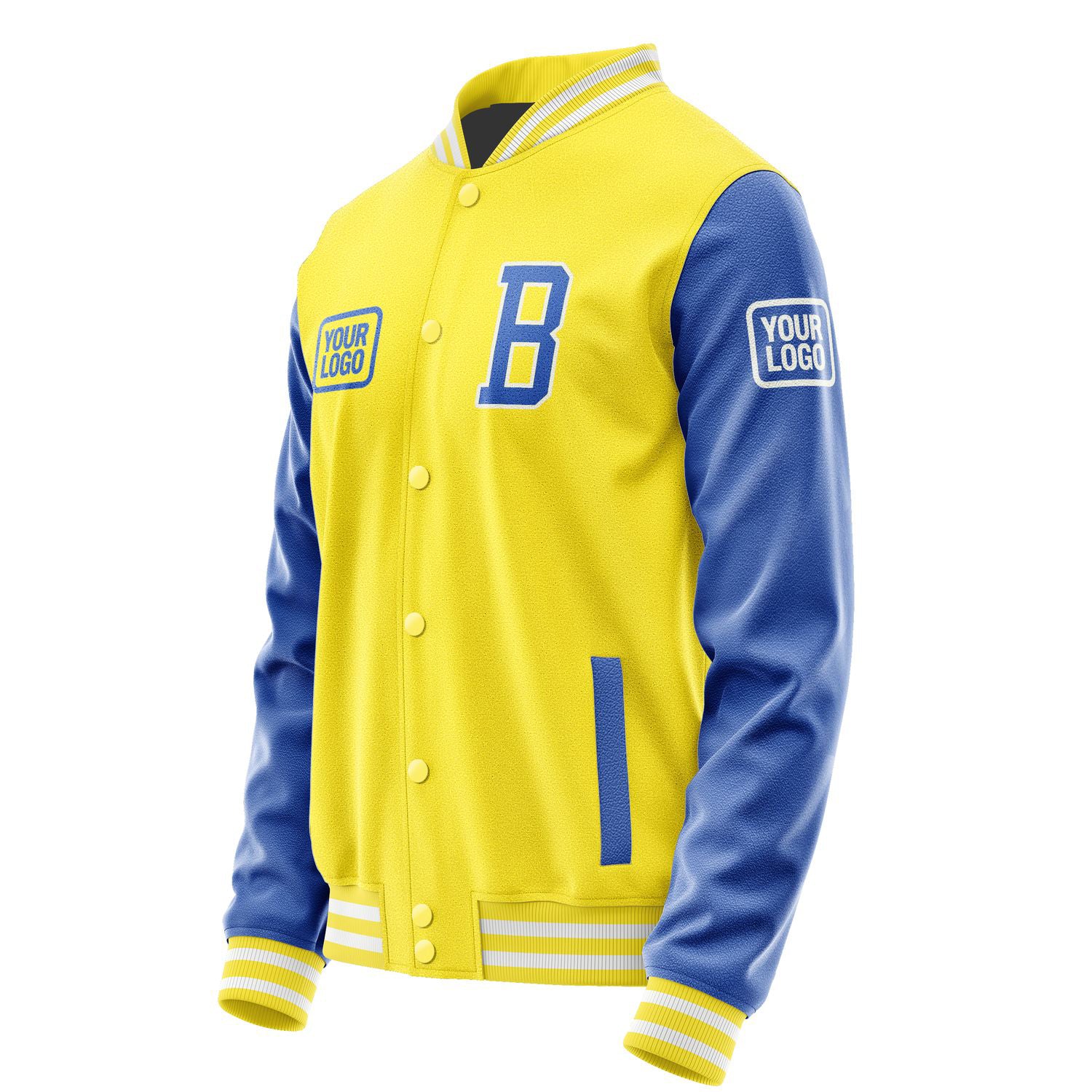 Maßgeschneidertes Blassgelb Himmelblau Jacke JA262609261818090918