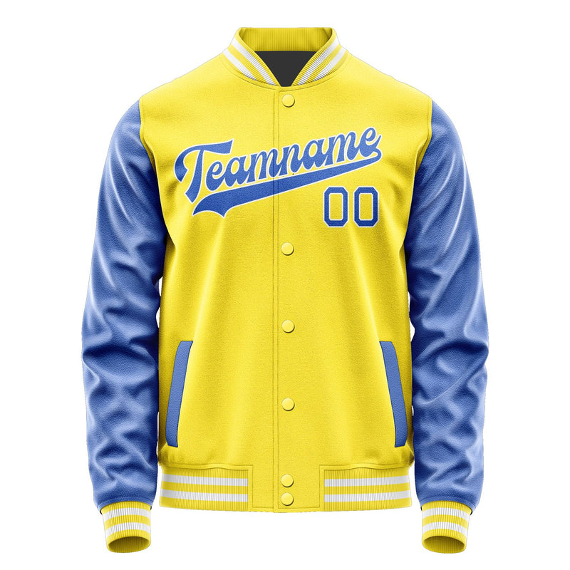 Maßgeschneidertes Blassgelb Himmelblau Jacke JA2626092618B31809