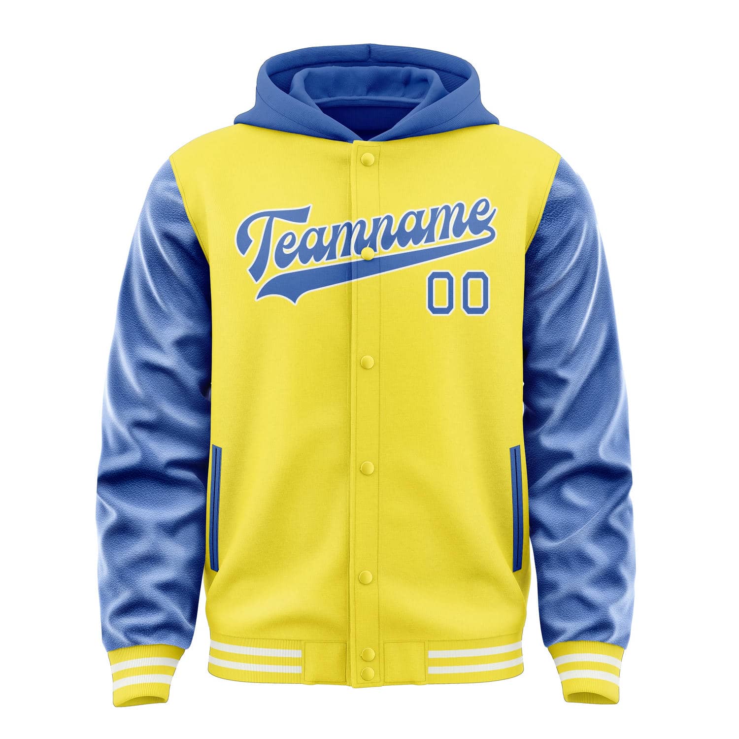 Maßgeschneidertes Blassgelb Himmelblau Jacke
