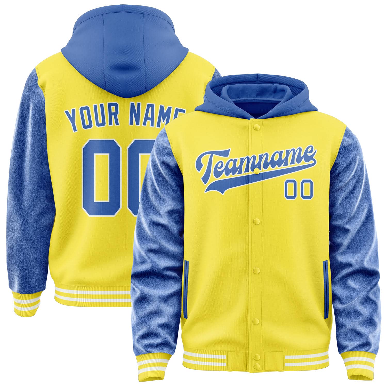 Maßgeschneidertes Blassgelb Himmelblau Jacke JA262609261818090918
