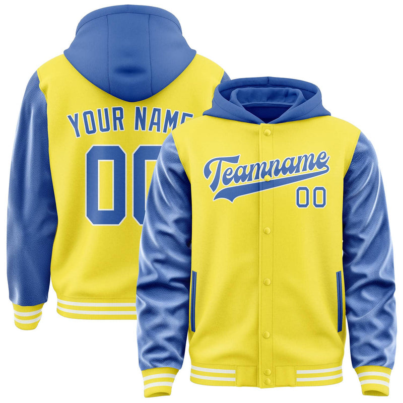 Maßgeschneidertes Blassgelb Himmelblau Jacke JA262609261818090918