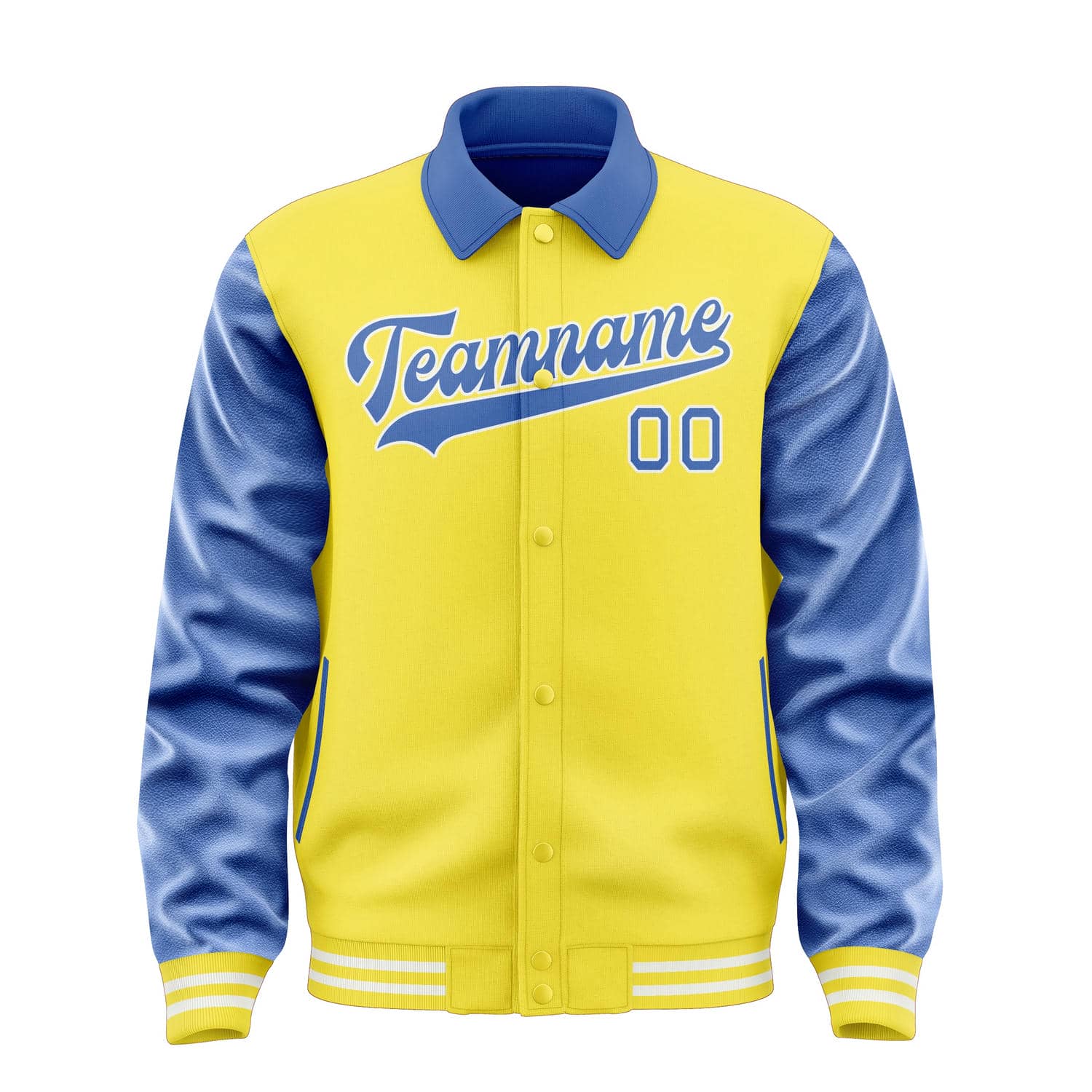 Maßgeschneidertes Blassgelb Himmelblau Jacke