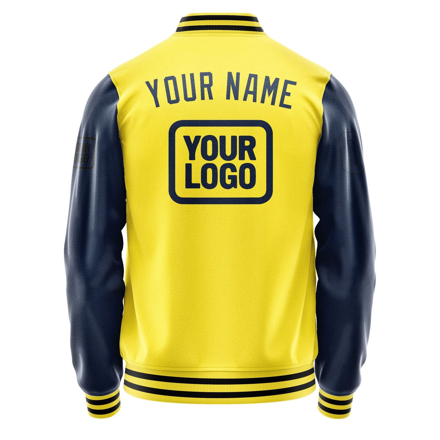 Maßgeschneidertes Blassgelb Marineblau Jacke JA262610261717101017