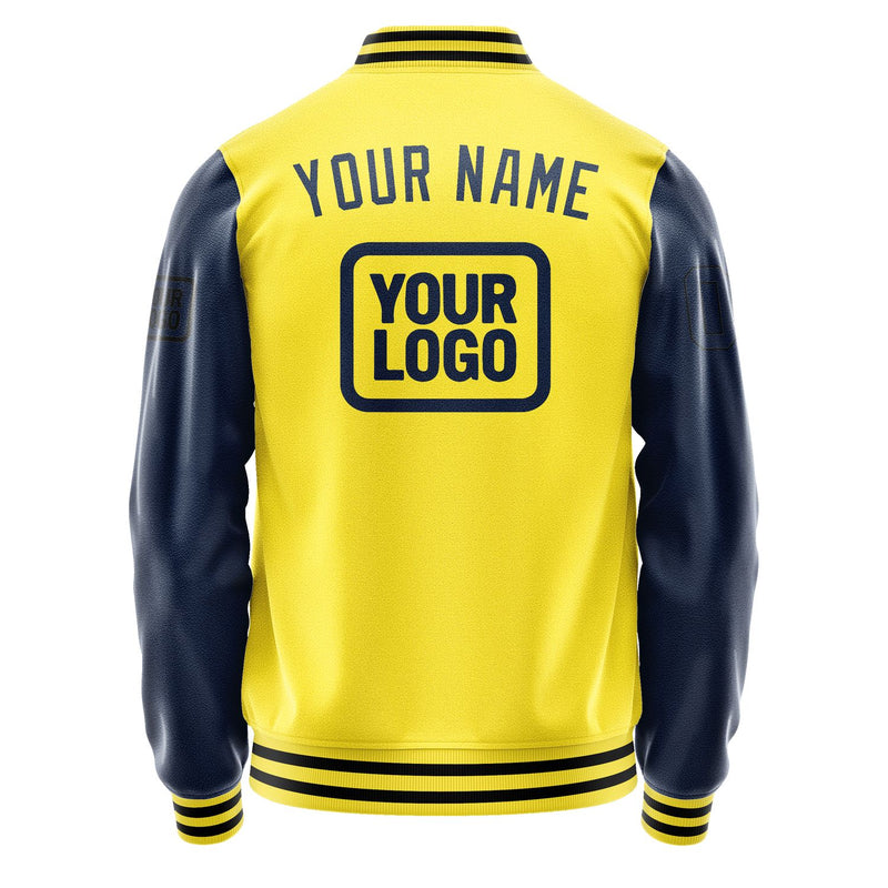 Maßgeschneidertes Blassgelb Marineblau Jacke JA262610261717101017