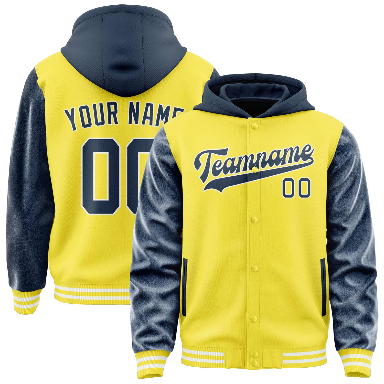 Maßgeschneidertes Blassgelb Marineblau Jacke JA262610261818101018