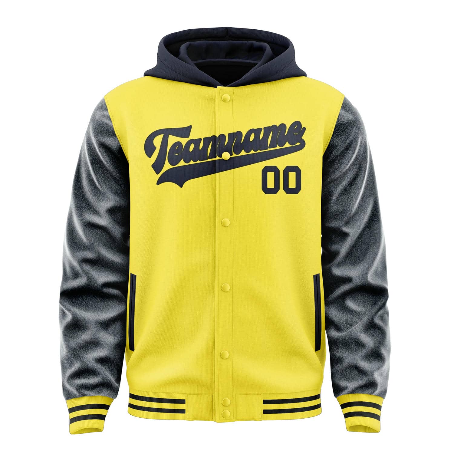 Maßgeschneidertes Blassgelb Stahlblau Jacke