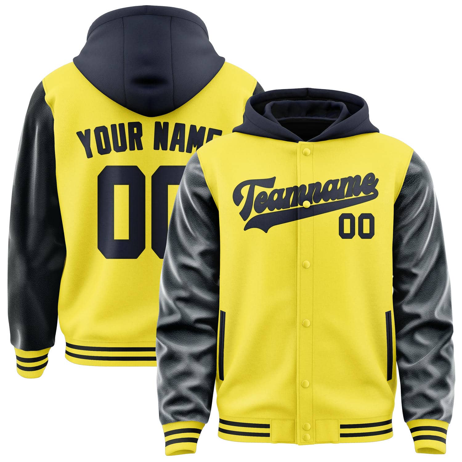 Maßgeschneidertes Blassgelb Stahlblau Jacke