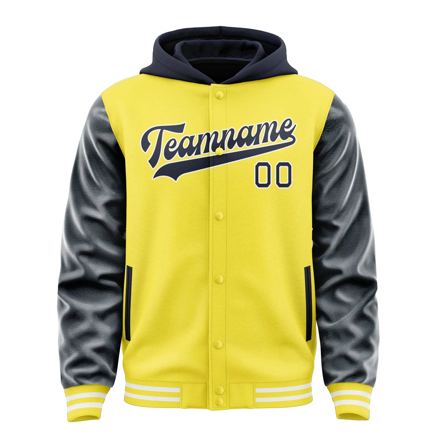 Maßgeschneidertes Blassgelb Stahlblau Jacke