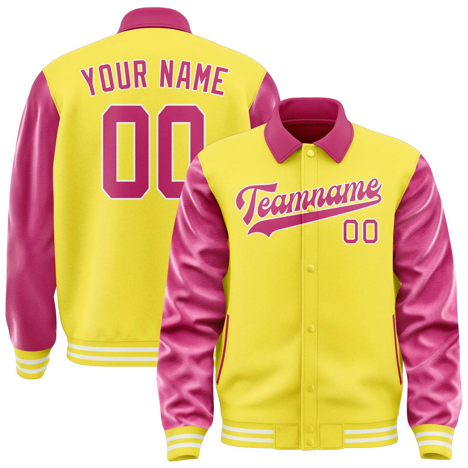 Maßgeschneidertes Blassgelb Rosarot Jacke JA262613261818131318