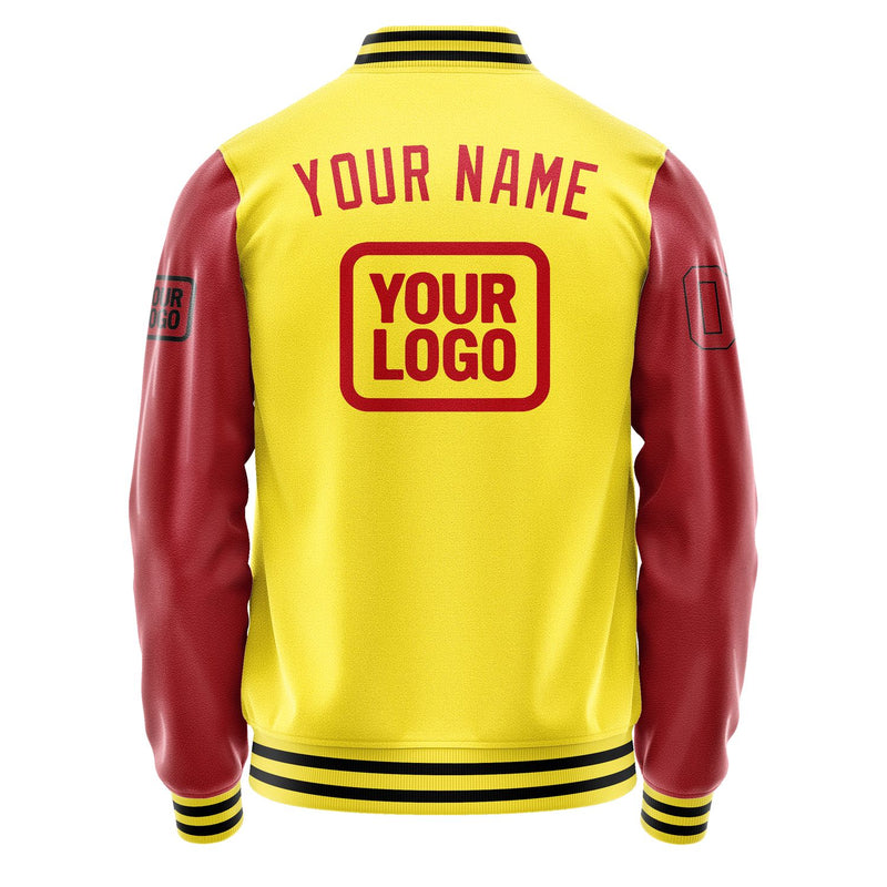Maßgeschneidertes Blassgelb Rot Jacke JA262614261717141417