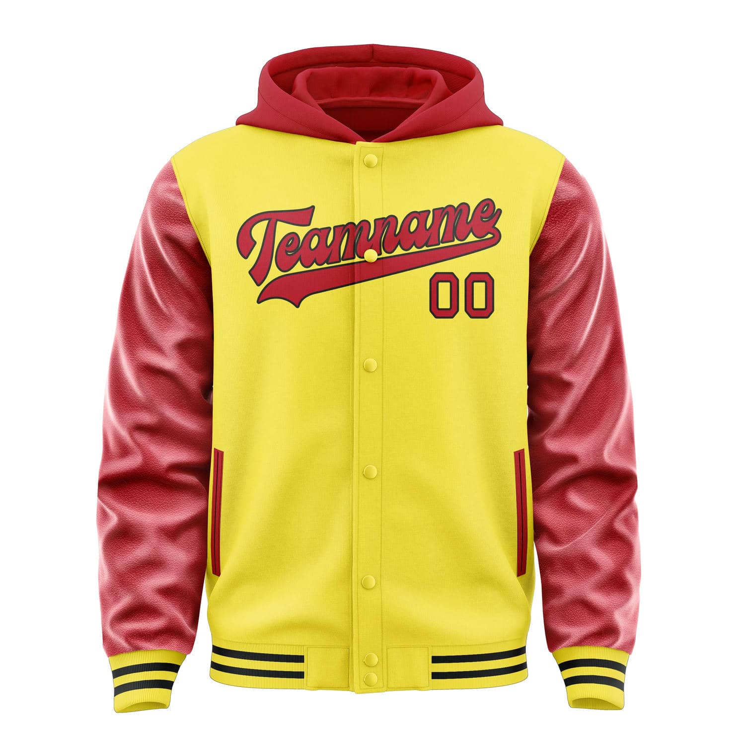 Maßgeschneidertes Blassgelb Rot Jacke