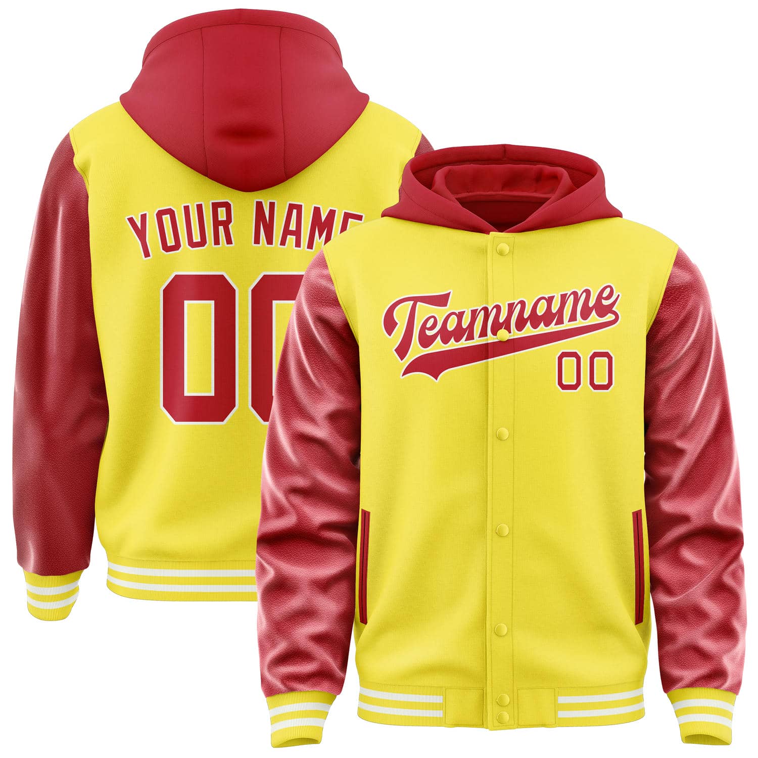 Maßgeschneidertes Blassgelb Rot Jacke JA262614261818141418