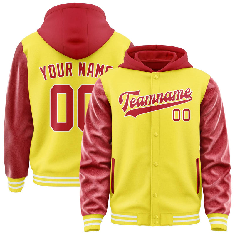 Maßgeschneidertes Blassgelb Rot Jacke JA262614261818141418