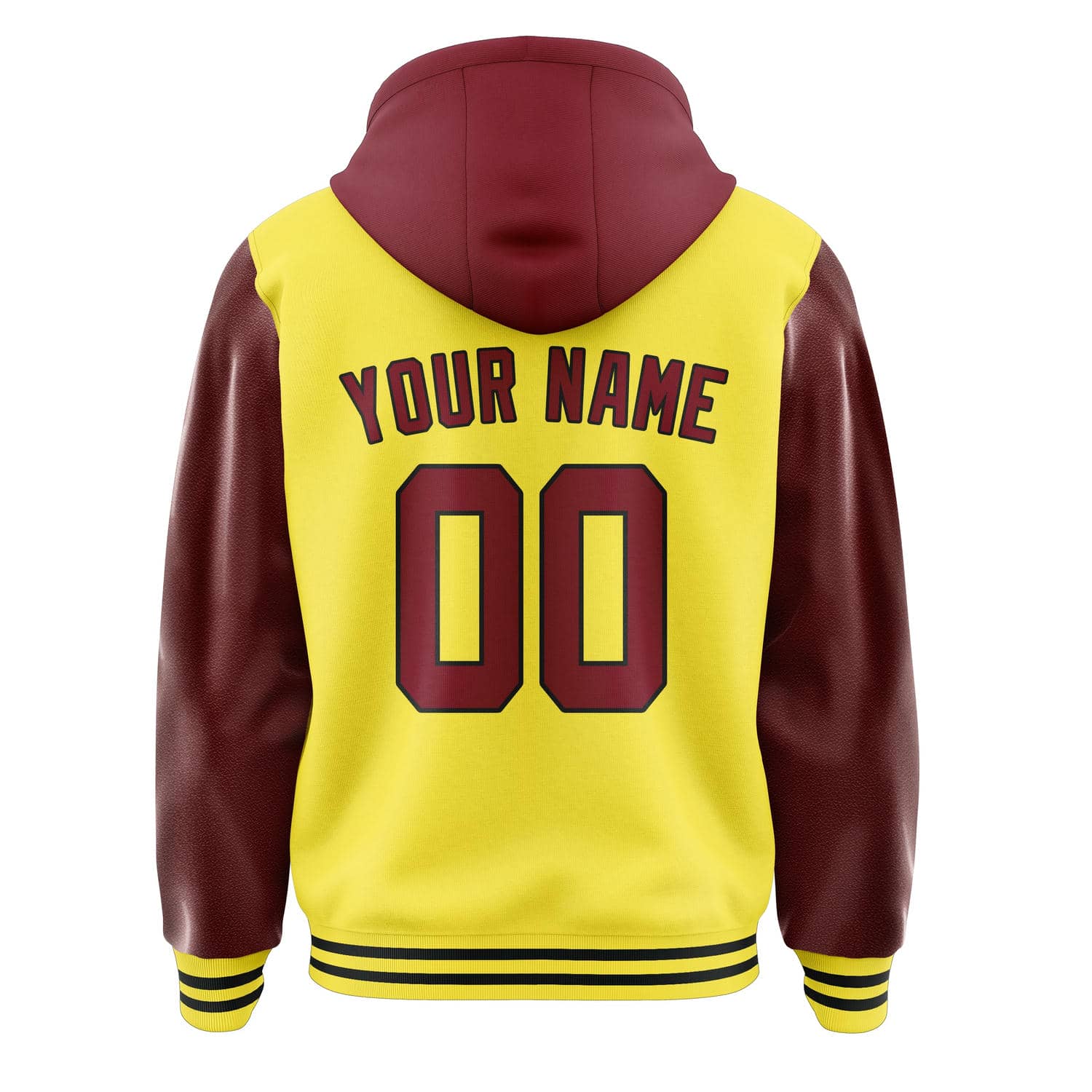 Maßgeschneidertes Blassgelb Karmesinrot Jacke