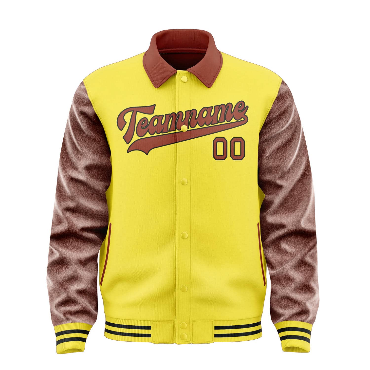 Maßgeschneidertes Blassgelb Korallenrot Jacke
