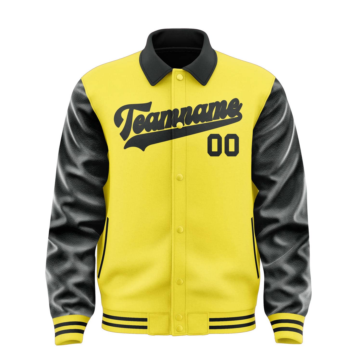 Maßgeschneidertes Blassgelb Schwarz Jacke