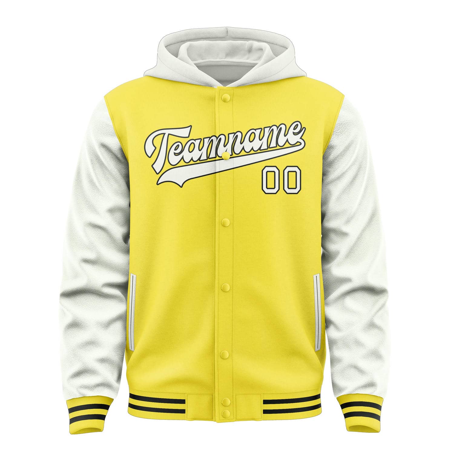 Maßgeschneidertes Blassgelb Weiß Jacke