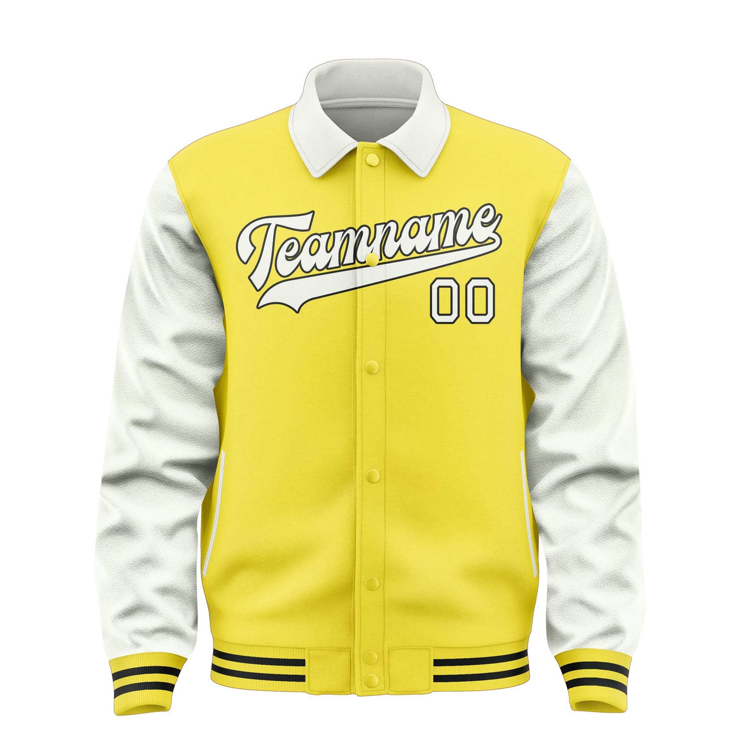 Maßgeschneidertes Blassgelb Weiß Jacke