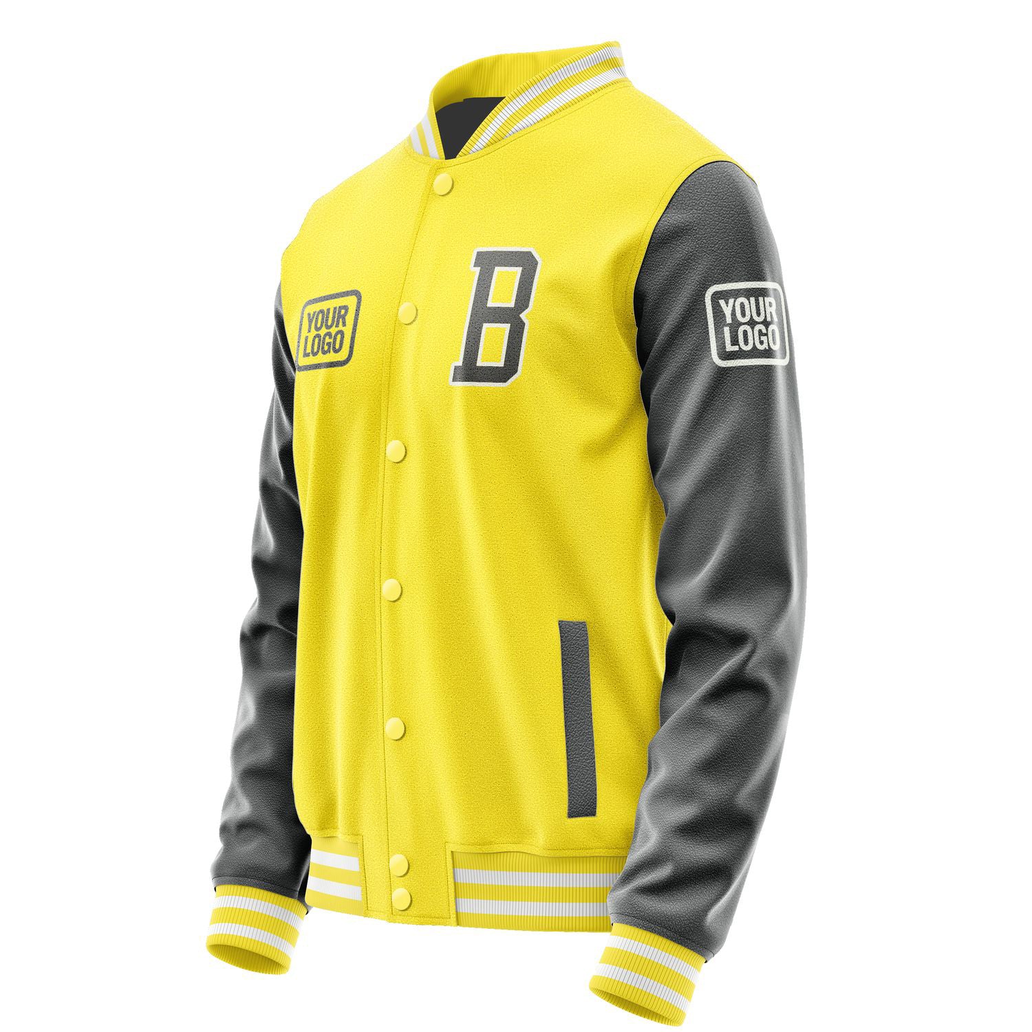 Maßgeschneidertes Blassgelb Dunkelgrau Jacke JA262620261818202018