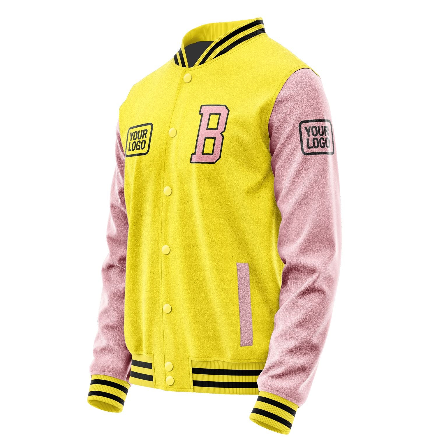 Maßgeschneidertes Blassgelb Rosa Jacke JA262621261717212117