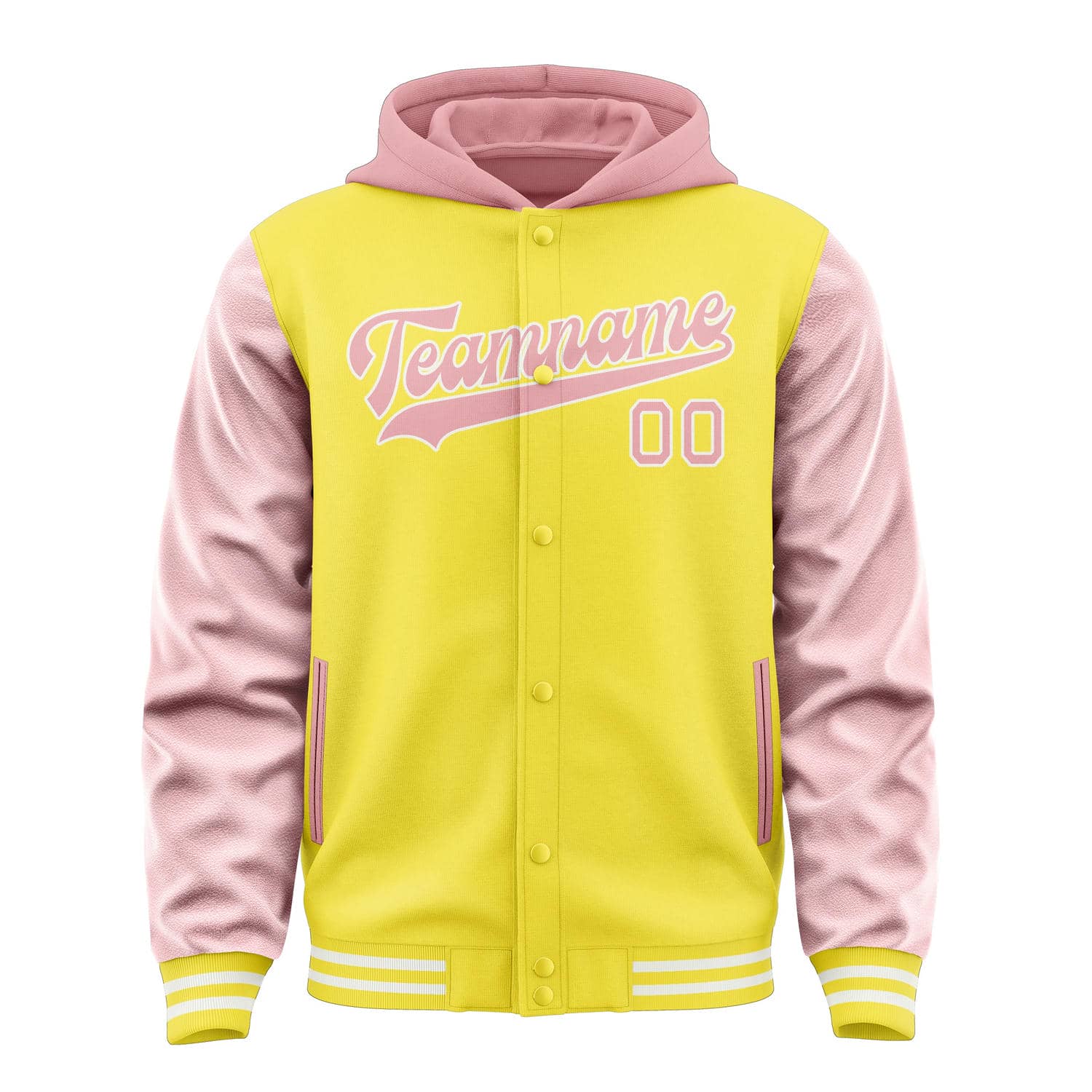 Maßgeschneidertes Blassgelb Rosa Jacke